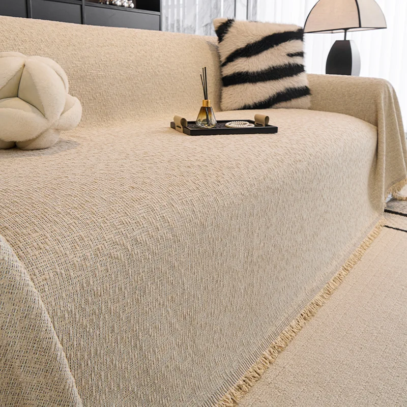 Outdoor Furniture Cover 180 X 180 - Luxury Chenille Tassel Sofa Cover for