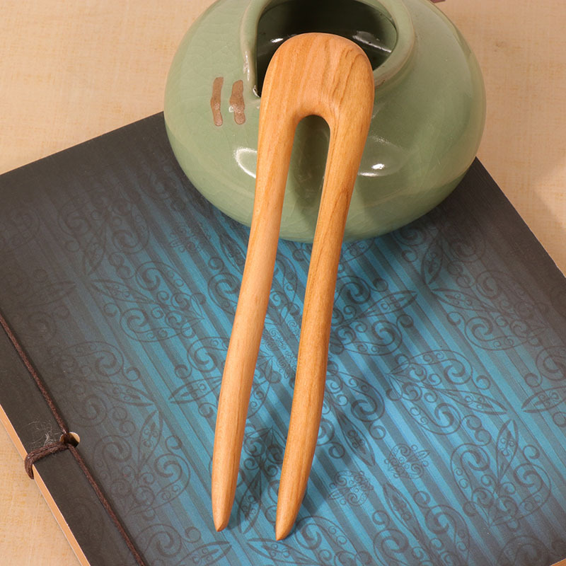 Peach Wood U-shaped Hairpin An - Outdoor Furniture Decor ulasan dan harga